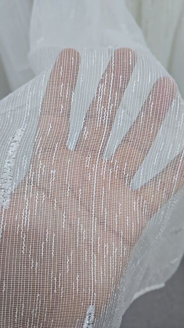 Parçalar: Ağ rəngli dekorativ tül parça dəsti - Yüngül, şəffaf və nəfəsalan — 4