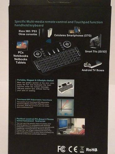 Tastature: Mini bežična tastatura sa touchpadom (backlit) - Kompaktna QWERTY — 3