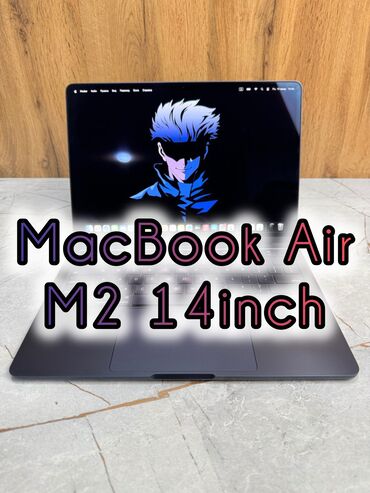 apple macbook m2: Ультрабук, Apple, 8 ГБ ОЗУ, Apple M2, 14 ", Б/у, Для несложных задач, память NVMe SSD