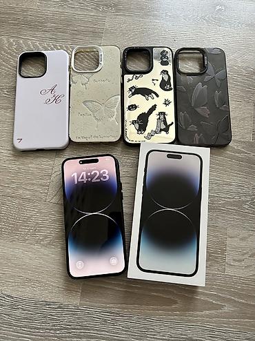 xiaomi fold: IPhone 14 Pro Max, Б/у, 128 ГБ, Черный, Чехол, Коробка, 78 % — 1