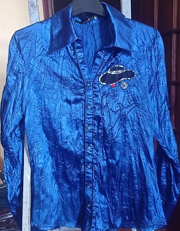 triko dest: Qadın köynək və jaket dəsti - Parça: Parıltılı, atlas/parıltılı — 1