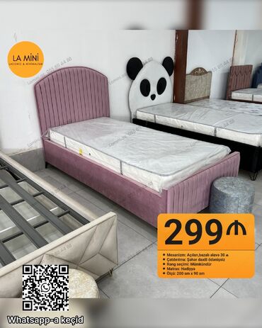 yığılan carpayı: Təknəfərlik çarpayı, Bazalı, Matras ilə