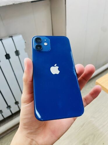 бу телефону: IPhone 12, Колдонулган, 128 ГБ, Көк, 73 %