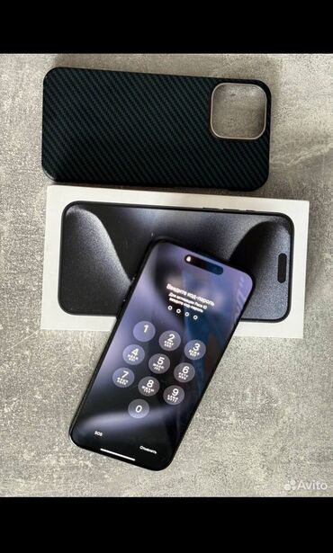 обмен телефон ош: IPhone 15 Pro Max, Новый, 512 ГБ, Черный, Наушники, Зарядное устройство, Защитное стекло, 100 %