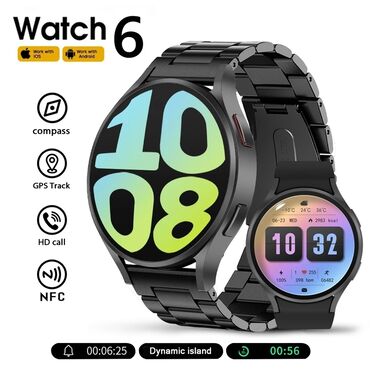 crna maska: Watch 6 Bluetooth GPS NFC Smart Watch BT Poziv Watch 6 Bluetooth GPS