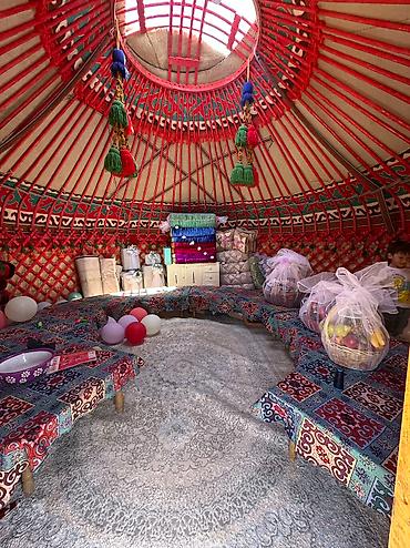 Аренда юрт: Аренда юрты, Каркас Деревянный, 75 баш, Стулья, Стол, С полом — 3