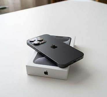 IPhone 15 Pro, Б/у, 256 ГБ, Черный, Коробка, 90 %