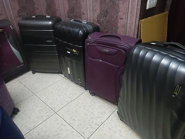 Чемоданы: Чемодан, Материал: Пластик, Большой (более 70 л), На колесах — 3