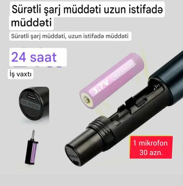 Mikrofonlar: Yeni Simsiz (Bluetooth) Mikrofon Ünvandan götürmə — 8