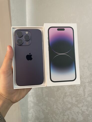 Apple iPhone: IPhone 14 Pro, Новый, 256 ГБ, Deep Purple, Чехол, Коробка, 82 %