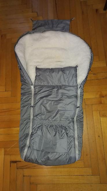 Uşaq dünyası: Uşaq arabası üçün qış ayaq torbası (footmuff) - Rəng: boz (xarici — 1