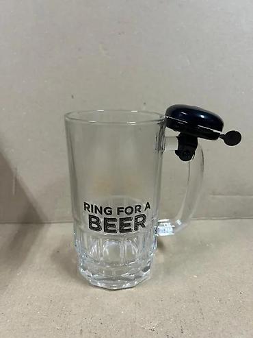 Čaše: Kriger krigla za pivo sa zvonom – 0,5 l - Staklena krigla zapremine — 7