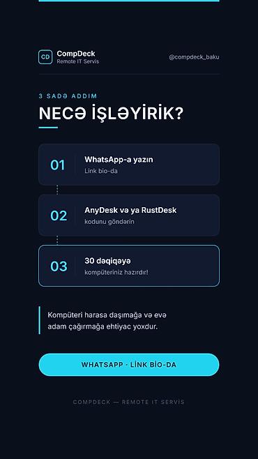 Noutbuk və kompüter təmiri: Kompüterinizi harasa daşımağa və ya evinizə adam çağırmağa ehtiyac — 3