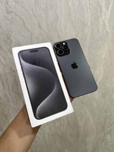 15 про макс новый: IPhone 15 Pro Max, Колдонулган, 256 ГБ, Black Titanium, Коргоочу айнек, Куту, Каптама, 87 %
