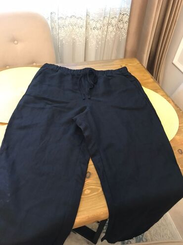 брюки лён: Повседневные брюки, L (EU 40), XL (EU 42)