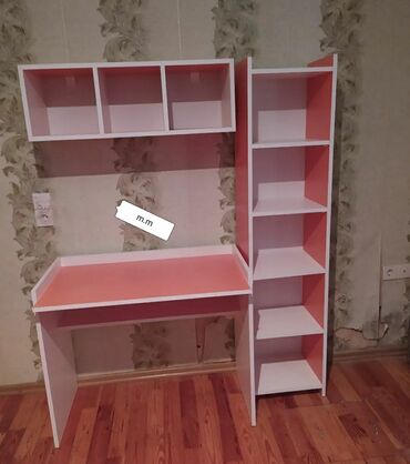 Uşaq masaları: Oğlan və qız üçün, Yeni, Siyirməli, Yazı masası, Stulsuz — 14