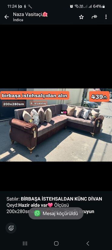 otaq qapları: Künc divan, Qonaq otağı üçün, Bazalı, Açılan, Kitab