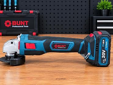 BUNT Professional Tools akkumulyatorlu bucaqslifi - Gərginlik: 20V