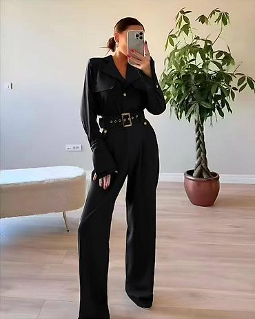 Kombinezoni: Ženski elegantni kombinezon sa pojasom - Model sa dugim nogavicama — 6