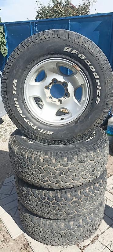 Шиналар жана дисктер: Дөңгөлөктөр монтажда 265 / 75 / R 16, All-season, Колдонулган, Комплект, Жол тандабастар (АТ/МТ), Куйма, тешиктери - 6 — 1
