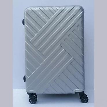 Putni koferi i torbe: Tvrdi kofer na točkiće – srebrni - Materijal: čvrsta ABS/plastika sa — 1
