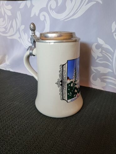 Čaše: Krigla Zinn Nemacka 70te. Krigla bez ostecenja,sve na njoj odsjaj od — 3