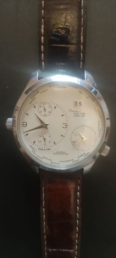 электронные часы: Б/у, Наручные часы, Massimo Dutti, цвет - Серебристый