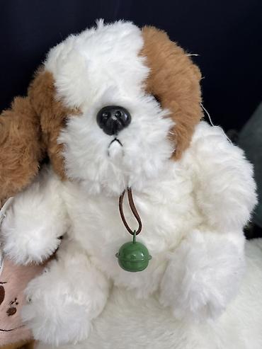 Игрушки: Мягкие игрушки — набор Описание: - Плюшевый котик-бродячка с багетом — 46