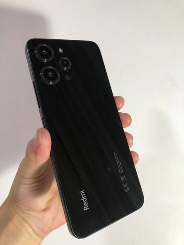 наушник p9: Redmi, Redmi 12, Колдонулган, 128 ГБ, түсү - Кара, 2 SIM