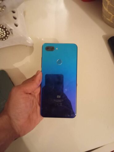 mi modem: Xiaomi Mi 8 Lite, 64 GB, rəng - Göy, 
 Barmaq izi, Face ID, Sensor