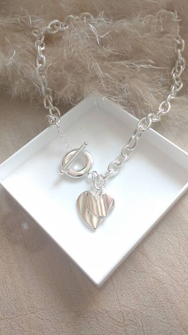 roze srebro: Pendant necklace, Material: Silver