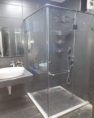 Duş kabinaları, arakəsmələr: Yeni Üstü açıq kabina, Künc üçün, Ödənişli çatdırılma — 19