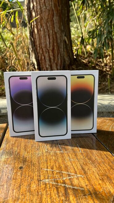 Apple iPhone: IPhone 14 Pro Max, 128 GB, Deep Purple, Zəmanət, Simsiz şarj, Face ID