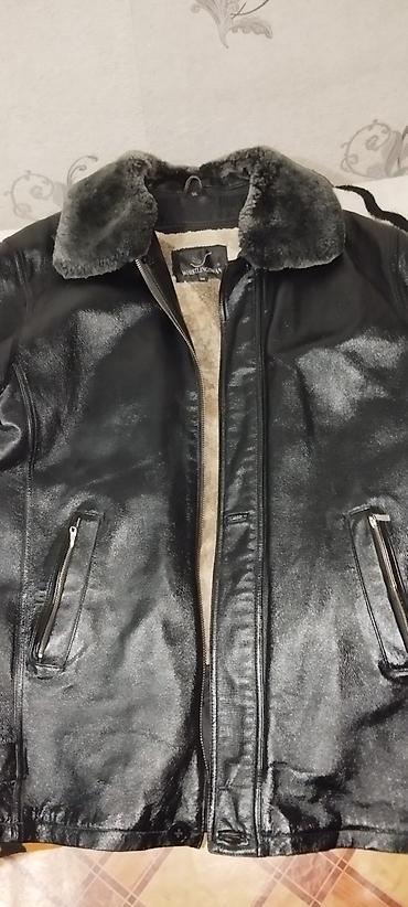 кожаная рубашка: Мужская куртка, 5XL, Б/у, цвет - Черный, Самовывоз — 4