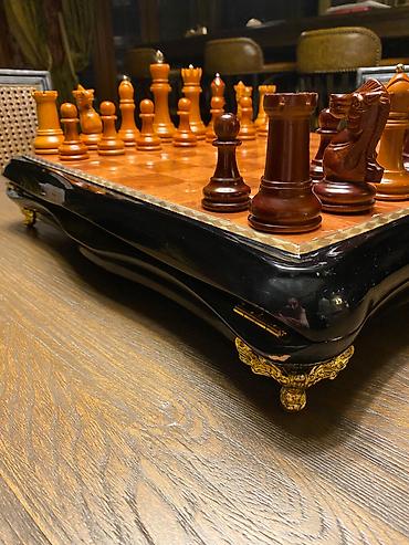 oyun aparatı: Böyük taxta şahmat dəsti – rəhbər şəxsə, evə və ya kabinetə əla — 4