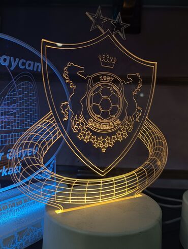 Stol lampaları: 3D Lampa💫 Qiymət : 20 AZN🤩 🏆Satışda - Qarabağ, Real-Madrid