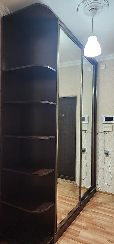 антресоль: Güzgülü sürgülü qapılı dolab - Material: tünd ağac rəngli — 1