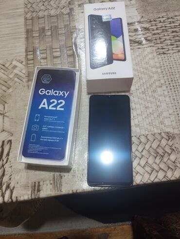 telefonlar islenmis: Samsung Galaxy A22, 64 GB, rəng - Qara, Barmaq izi, İki sim kartlı