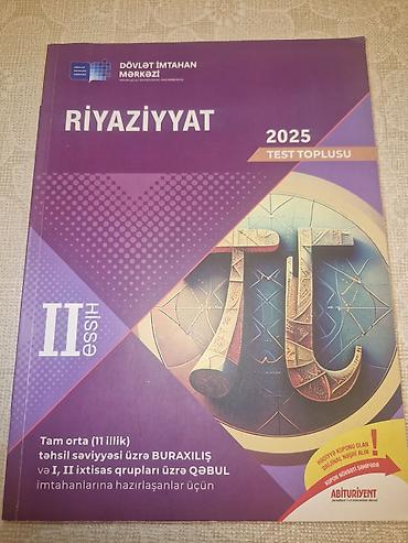 Məhsul: Riyaziyyat – 2025 Test Toplusu (II hissə) Təsvir: - lalafo.az -da Məhsul: Riyaziyyat – 2025 Test Toplusu (II hissə) Təsvir: -