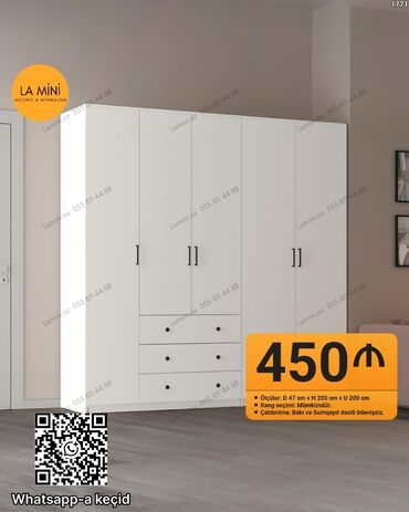 Açılan, 6 qapı Düz dolab, Qarderob, paltar dolabı