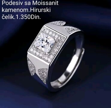 Prstenje: Muški prsten, Materijal: Hirurški čelik, Cirkon na lalafo.rs — 1 Prstenje: Muški prsten, Materijal: Hirurški čelik, Cirkon — 1