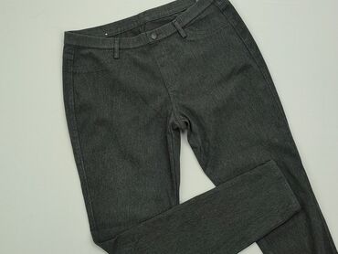 Spodnie: Spodnie L (EU 40), stan - Idealny, wzór - Jednolity kolor, kolor - Szary