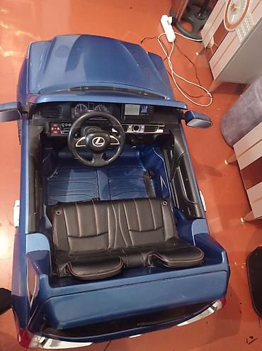 Uşaq üçün elektrik maşınları: Uşaq üçün elektrikli minik maşını – Lexus LX 570 üslubunda, göy rəng — 4