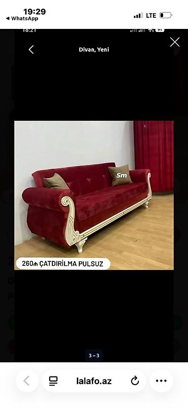 isdenmis divanlar: Divan, Yeni, Vеlur parça, Şəhərdaxili pulsuz çatdırılma — 1