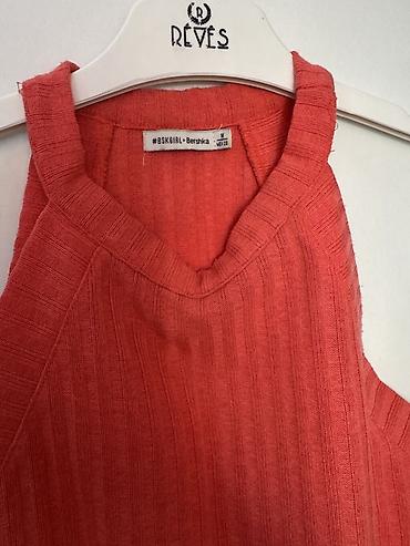 qolsuz godekce: Bershka BSK Girl qolsuz trikotaj top - Rəng: canlı qarpız/şərbət — 2