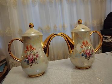 cay dəsmalı: Vintage “Kahla” çaydan cütü – Made in GDR (Şərqi Almaniya) cütü -30 — 2