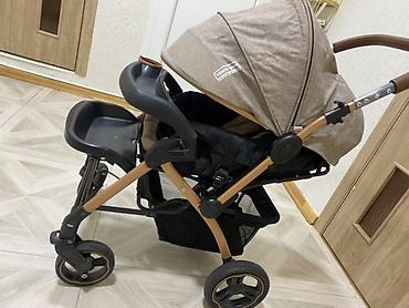 Uşaq arabaları: Uşaq arabası – - Tip: gəzinti/araba (stroller) - Rəng: bej-krem — 1