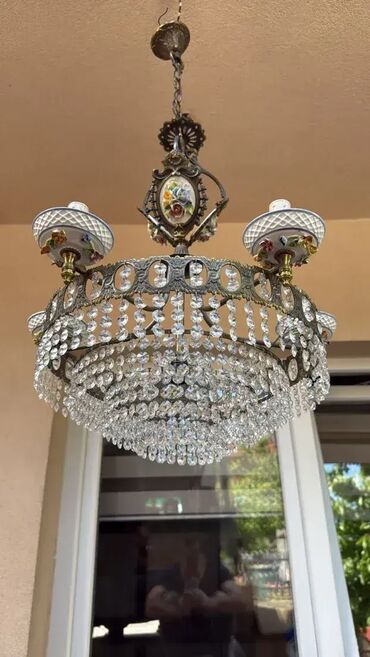 RS - Antique Chandeliers: Stari kristalni luster - ODLIČNO STANJE 💎✨ Stari kristalni luster, u — 3