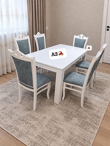 Qonaq otağı üçün, İşlənmiş, Dördbucaq masa, 6 stul lalafo.az -da Qonaq otağı üçün, İşlənmiş, Dördbucaq masa, 6 stul
