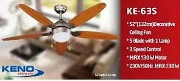 dm tapi: Plafonski ventilator marke Keno, model KE-63CR. Karakteristike — 1